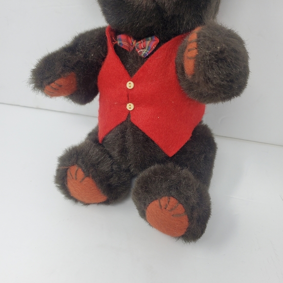 Vintage Brown Jointed arms and legs stuffed bear Kent Collectables - Picture 6 of 7